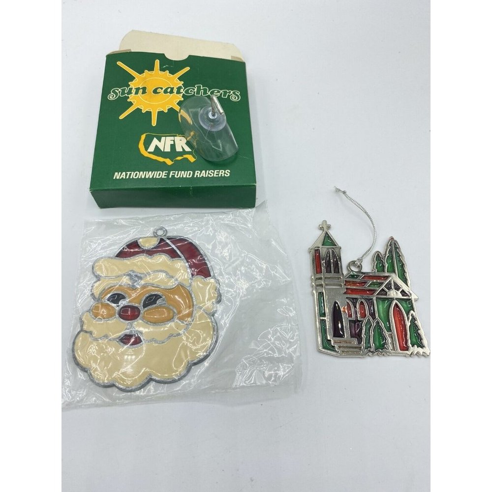 Vintage Suncatcher Santa Claus -new Russ Church Christmas Holidays Sun Catcher